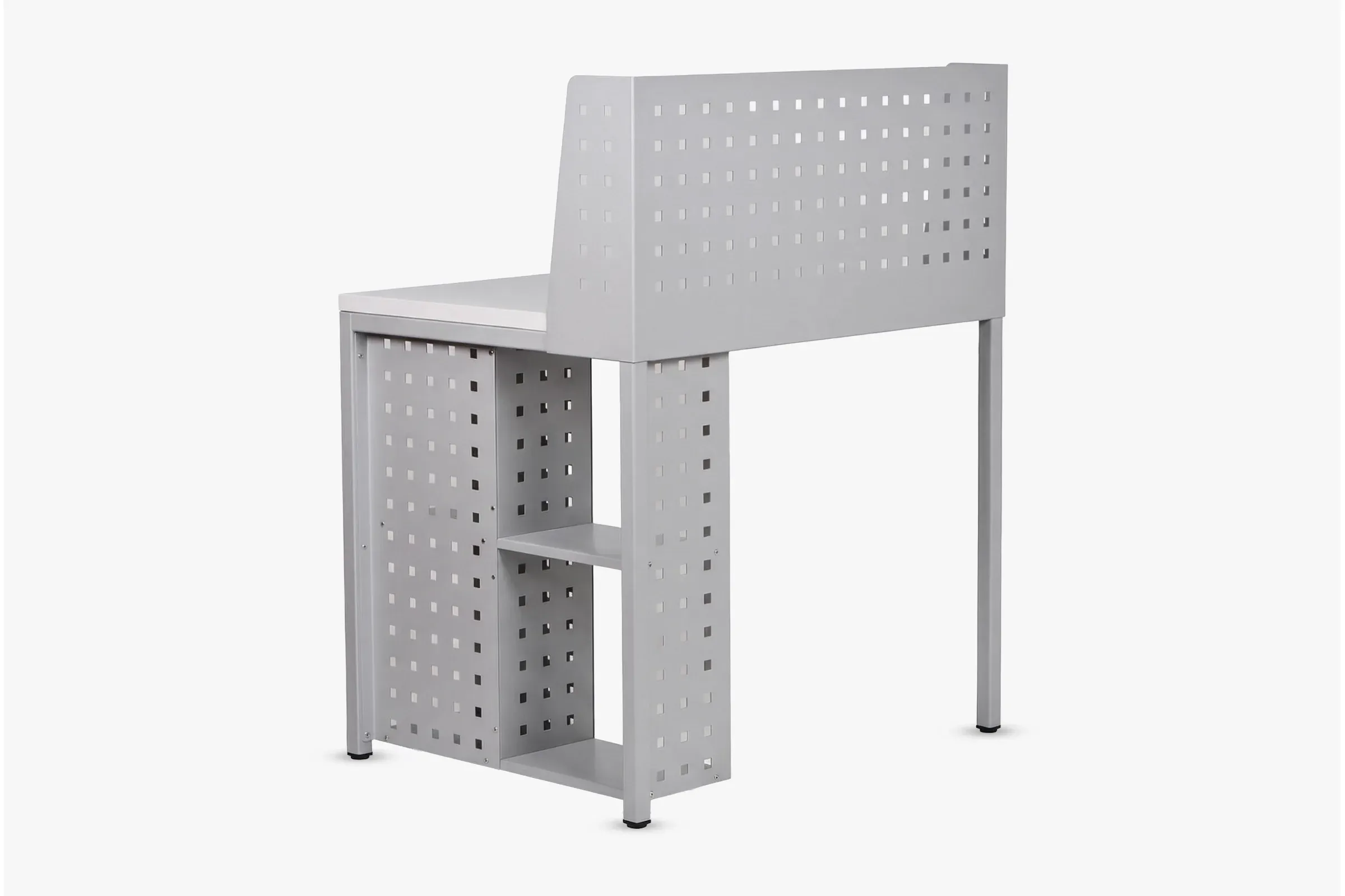 Schulpult SAO mit Tischblatt RAL 7047 und Gestell RAL 9007 von ADUKA