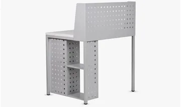 Schulpult SAO mit Tischblatt RAL 7047 und Gestell RAL 9007 von ADUKA