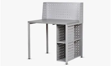 Schulpult SAO mit Tischblatt RAL 7047 und Gestell RAL 9007 von ADUKA